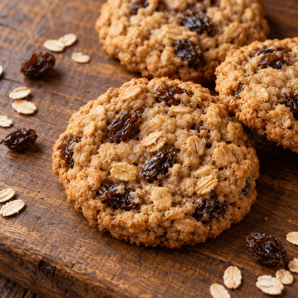Vegan Oatmeal Raisin Cookies